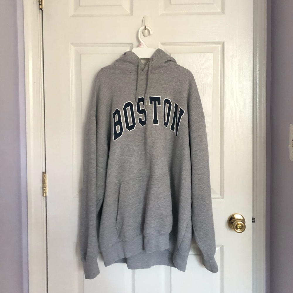 Brandy Melville Boston Gray Hoodie